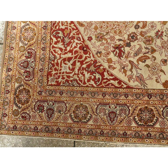 Galerie Shabab Collection Early 20th Century Turkish Silk Kayseri Rug For Sale In New York - Image 6 of 8