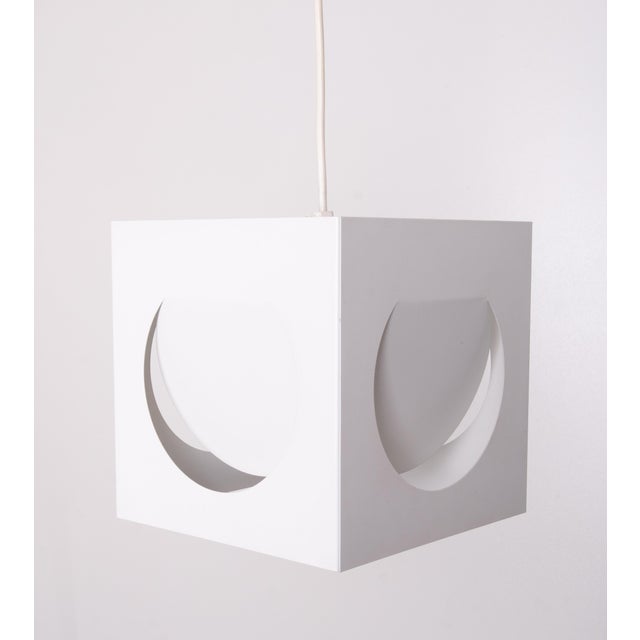 Square Metal Pendant Lamp by Shogo Suzuki for Orno, Finland, 1960s For Sale - Image 12 of 12