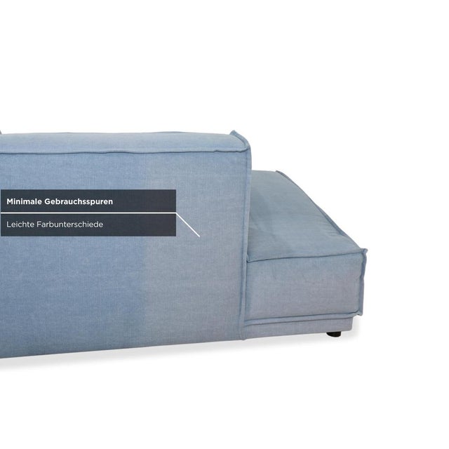 Jagger Corner Sofa in Light Blue Fabric from Rivera Maison For Sale - Image 5 of 10