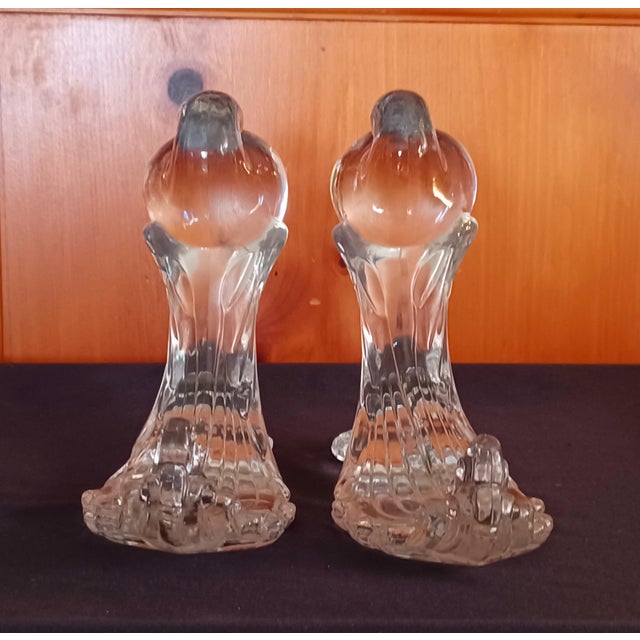 Mid-Century Heisey Glass Pouter Pigeon Figurines - A Pair For Sale In Los Angeles - Image 6 of 12