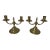 Antique Paris Flea Market Brass Candelabras - a Pair For Sale