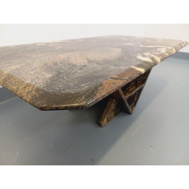 Green Vintage Marble Coffee Table, 1970s For Sale - Image 8 of 18