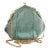 1930 Art Deco Gold Plate Frame Snakeskin Evening Bag with Turquoise Beads For Sale