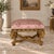 Add a touch of refined French elegance with this ornate Rococo-style bench, featuring an elaborately carved gold leaf...