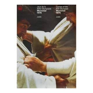 1976 Affiche Des Jeux Olympiques De Montréal, Judo - Cojo For Sale