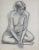 Clyde Follett Seavey Seated Nude Graphite Drawing, Circa Late 1920s For Sale