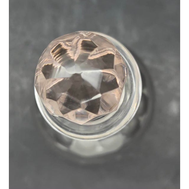 Antique Etched Crystal Decanter With Stopper For Sale - Image 9 of 12