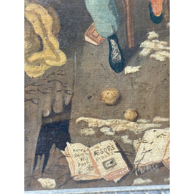 Antique Oil on Board Painting After Henry James Richter's "The Village School in an Uproar," Circa Late 19th - Early 20th Century For Sale - Image 16 of 18