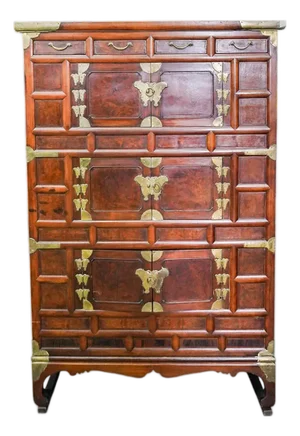Tall 19th Century Korean Tansu Cabinet