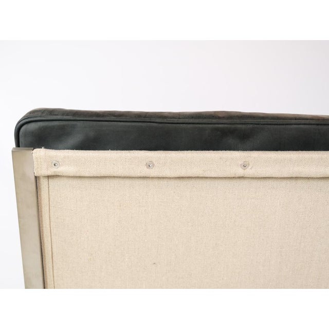 2000 - 2009 Stainless Steel & Black Leather 2-Seater Sofa by Mann for Norr11, 2000s For Sale - Image 5 of 16