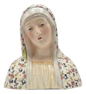 Ceramic Madonna from Minghetti Manufactory, Bologna, Early 1900s