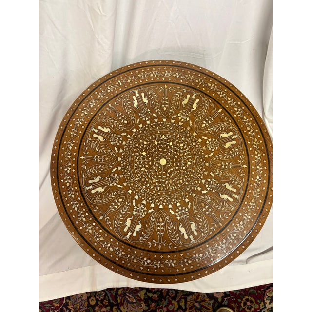 1940s Anglo-Indian Inlaid Elephant Table For Sale - Image 5 of 11