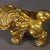 Metal Antique Gilt Bronze Guardian Lion – 3.1" Foo Dog Statue With Verdigris Patina For Sale - Image 7 of 9