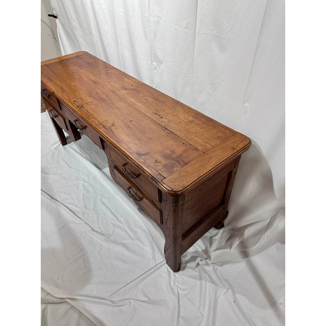 Auburn French 18th Century Antique Walnut Desk / Console Table For Sale - Image 8 of 12