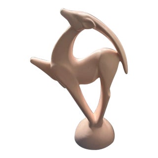 Large Antelope Haeger Sculpture, 1986 For Sale