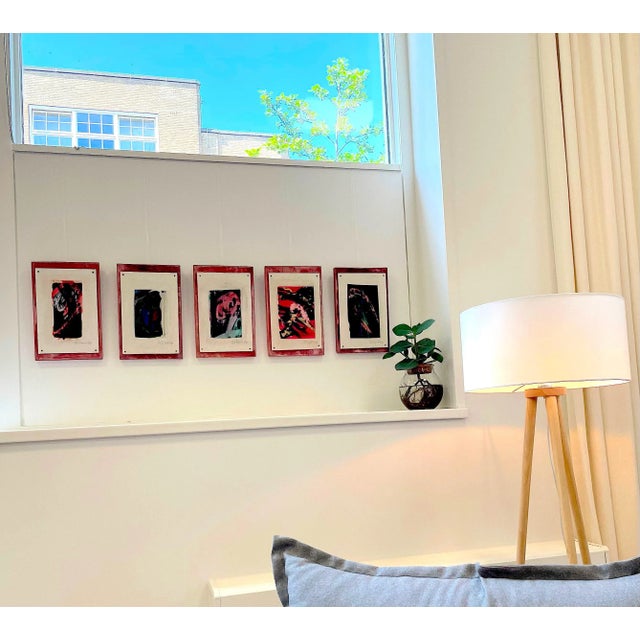 Green Collage 4 Maria Donata Papadia Monotype on Painted Wood Board For Sale - Image 8 of 10