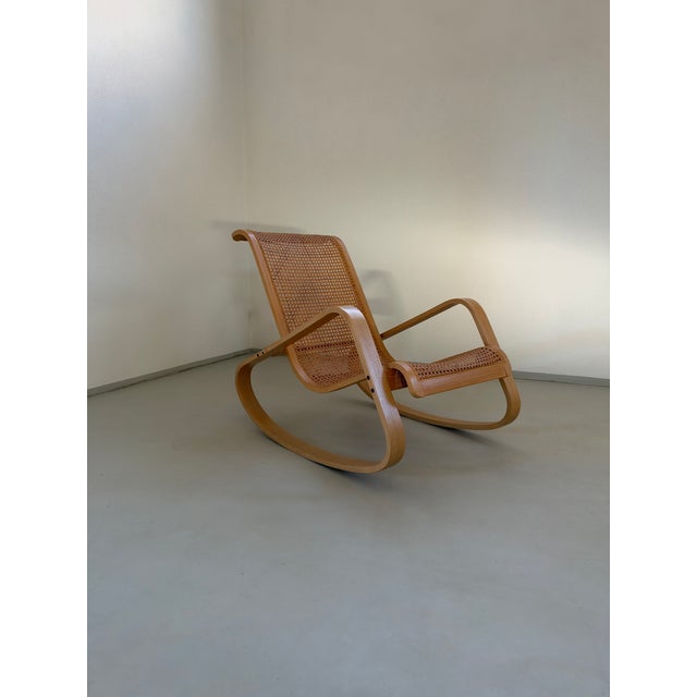 Wo Rocking Chair by Luigi Crassevig for Crassevig, 1970s, in Very Good conditions. Designed 1970 to 1979 This piece has an...