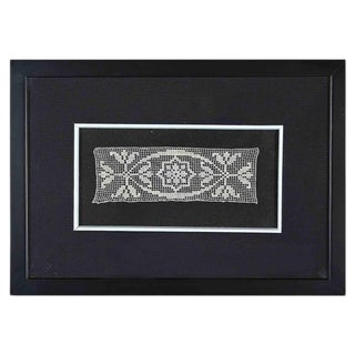 Italian Embroidery, Artisanal Decorative Object, 18th Century For Sale