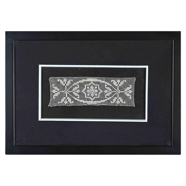 Italian Embroidery, Artisanal Decorative Object, 18th Century For Sale