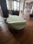 Green Custom Palms Hotel Las Vegas Daybed – Sculptural Oval Form With Integrated Side Tables & Caster Base For Sale - Image 8 of 16