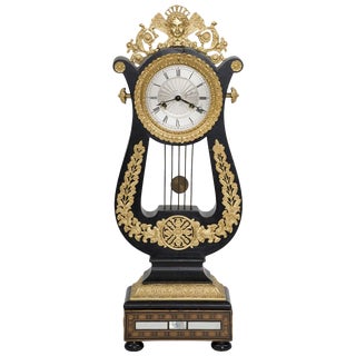 French Eight-Day Gilded Mantle Clock For Sale