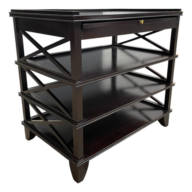 Rose Tarlow Pemberley Mahogany Tiered Bookstand Side Table For Sale