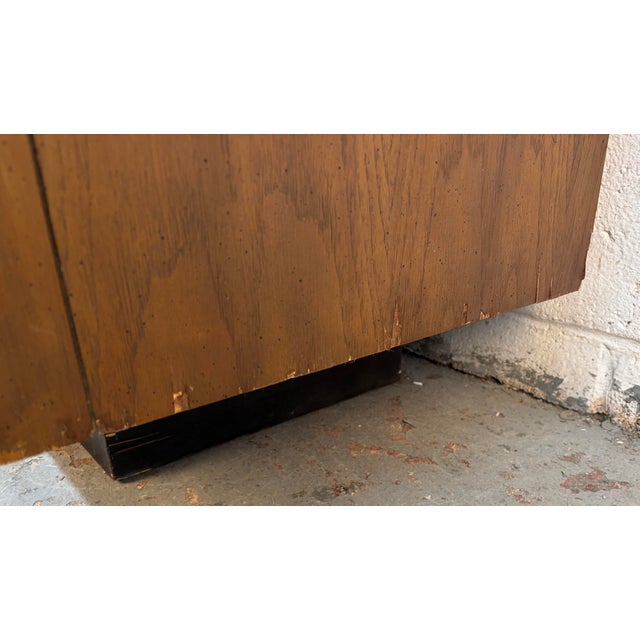 Lane "Tower Suite" Mid-Century Walnut and Rosewood Sideboard For Sale - Image 9 of 16