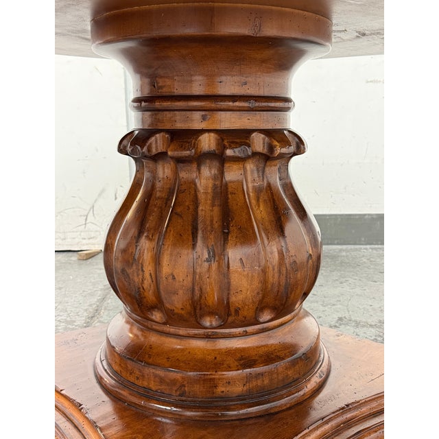 Brown Woodland Furniture Starburst Pedestal Dining Table, 66 Inches For Sale - Image 8 of 12