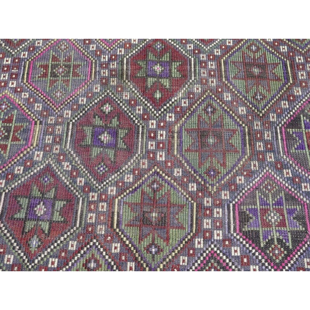 Area Kilim Turkish Boho Modern Handmade Kilim Rug - 74"x115" For Sale - Image 4 of 12