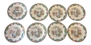 Plates with Chinese Pattern from Boch Frères, 1890s, Set of 8