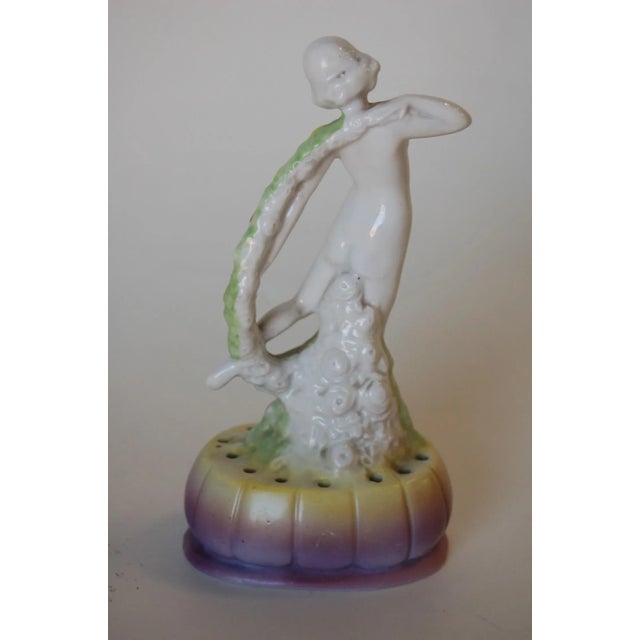 Art Deco Porcelain Female Figurine Made in Germany Numbered For Sale - Image 4 of 10