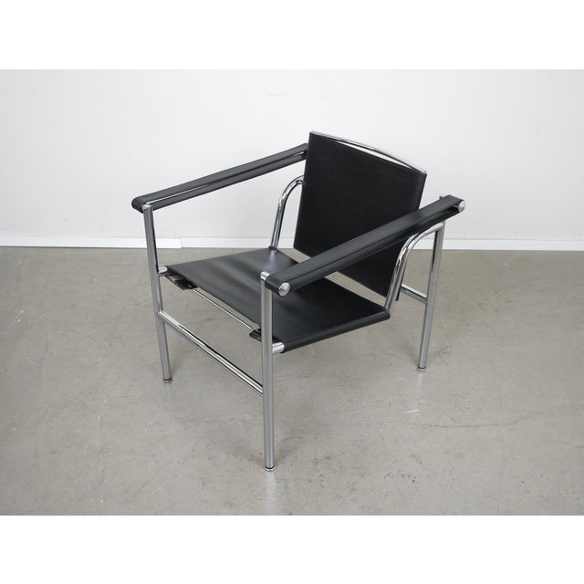 Tubular Steel LC 1 Chair by Le Corbusier, Pierre Jeanneret & Charlotte Perriand for Cassina, Italy, 1980s For Sale - Image 7 of 18