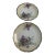 Antique Royal Rudolstadt Prussia Salad Plates. Violet Pattern With Gold Rim - Set of 2 For Sale