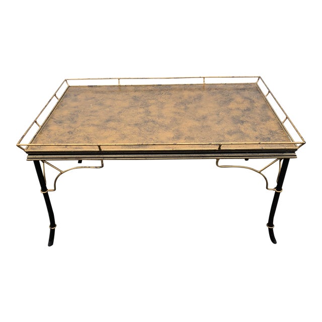 Golden Bamboo Coffee Table For Sale