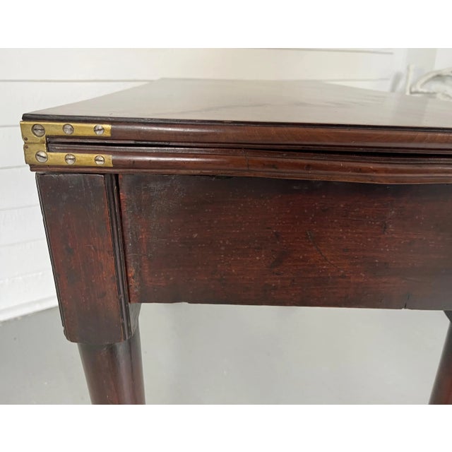 Antique 19th Century Georgian Mahogany Folding Side Table for Dining or Console For Sale - Image 9 of 13