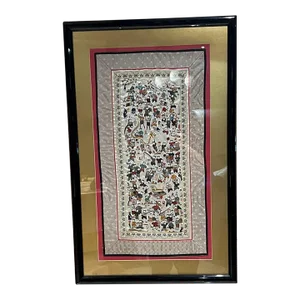 1960s Fine Chinese Silk Art Embroidered Tapestry Panel
