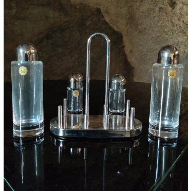 Alessi 5070 Condiment Set by Ettore Sottsass for Alessi, 1970s, Set of 5 For Sale - Image 3 of 7