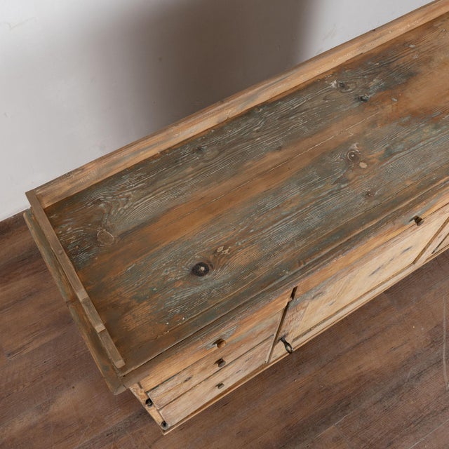 Early 19th Century 19th Century Swedish Rustic Pine Sideboard Console For Sale - Image 5 of 17