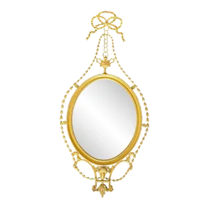 Antique English Adams Style Giltwood Wall Mirror