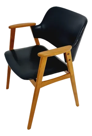 Mid-Century Danish Teak and Leather Armchair by Erik Kirkegaard for Glostrup, 1960s