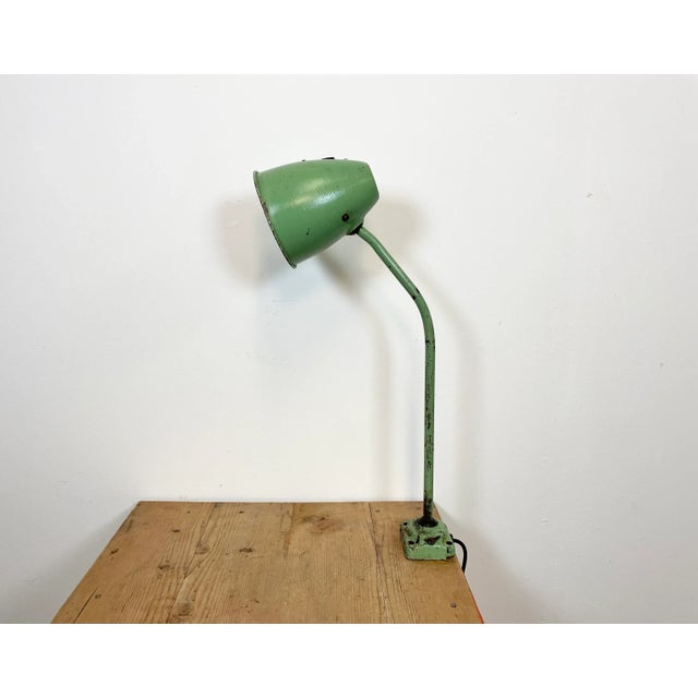 Industrial Green Table Lamp, 1960s For Sale - Image 16 of 16