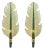 Murano Glass Green Leaf Sconces For Sale