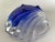 1980s 1980's Cobalt Blue and Transparent Textured Art Glass Seashell Bowl For Sale - Image 5 of 7