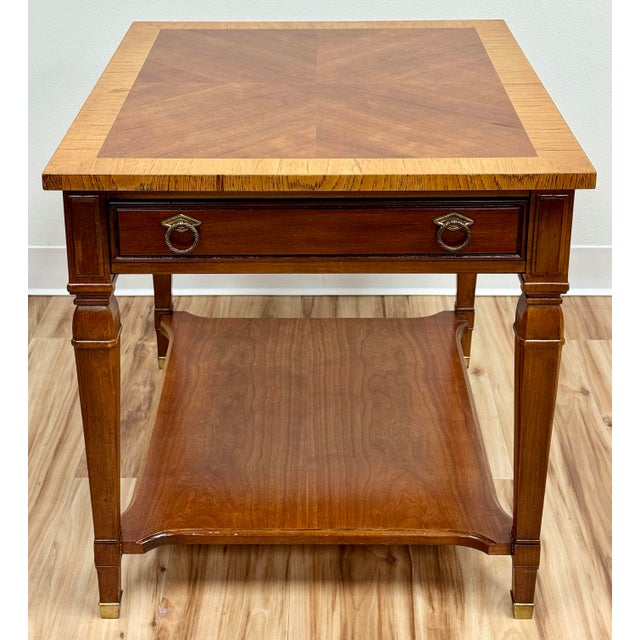 Mid-Century Modern Vintage Drexel Furniture Solid Wood Side Table For Sale - Image 3 of 13