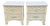 Pair of Faux Bamboo Woven Rattan Nightstands For Sale