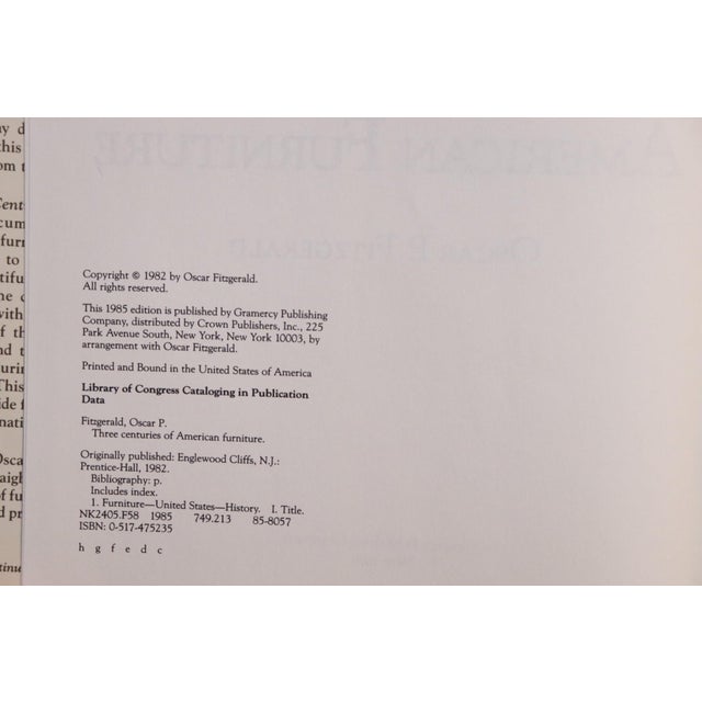 Three Centuries of American Furniture by Oscar P. Fitzgerald. Hardcover book with dustjacket, published in 1985 by...