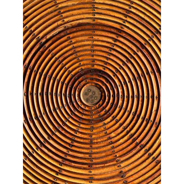 Sunburst Rattan Coffee Table, Attributed to Vivai Del Sud, Italy, 1970s For Sale - Image 9 of 17