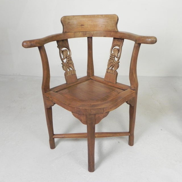 Vintage Corner Chairs in Teak, 1980s, Set of 2 For Sale - Image 3 of 18