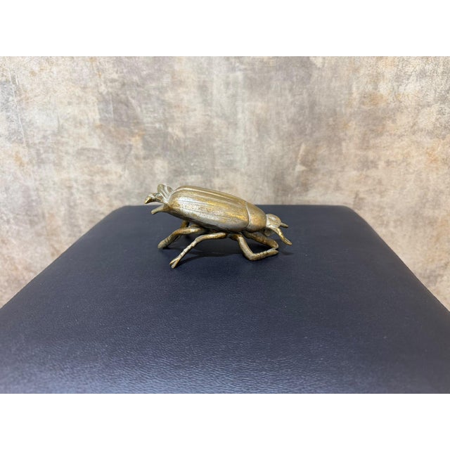 Vintage Cast Brass Beetle Ashtray For Sale In Los Angeles - Image 6 of 10