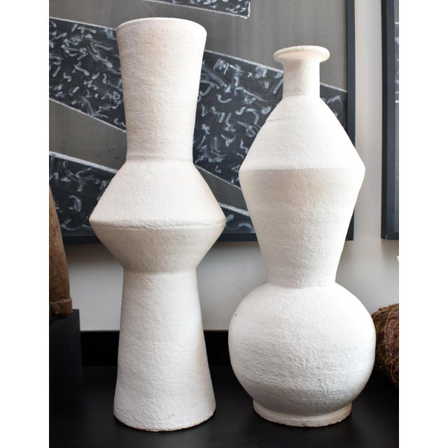 Moroccan Set of Two Moroccan Ceramic Vases For Sale - Image 3 of 5